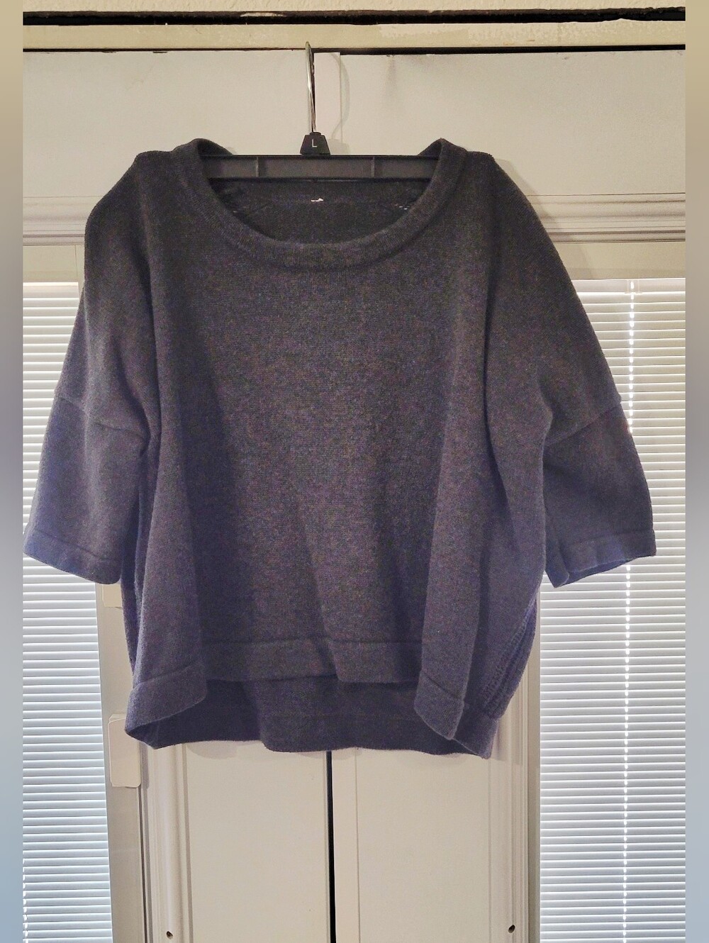 Lululemon Cropped Knit Short Sleeve Sweater